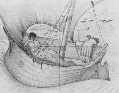 Mama, Gertie and Georgie Travelling on a Boat to France, from the Album 